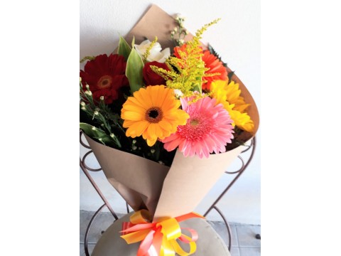 Ramo de 6 Gerberas con 1 Rosa