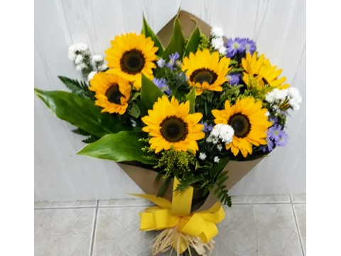 RAMO GIRASOLES MEDIA DOCENA 