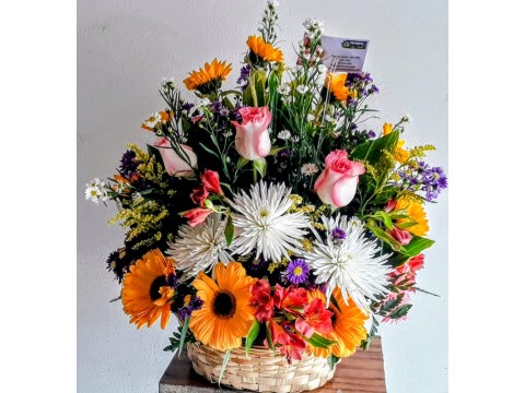 Primaveral en Canasta con Globo