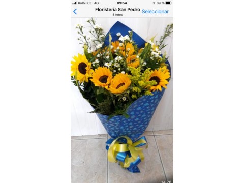 RAMO DOCENA GIRASOLES